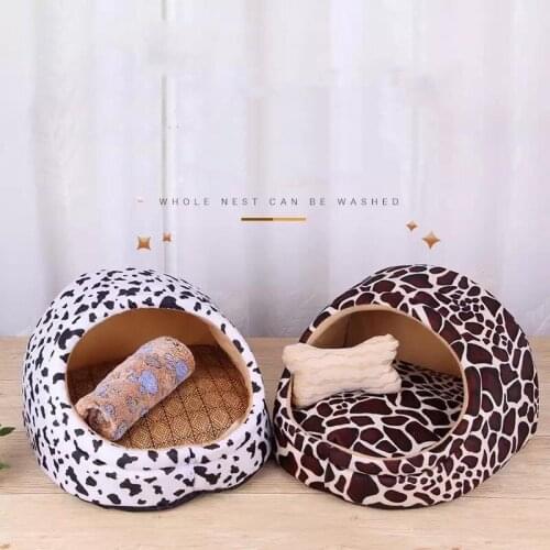 Pet Dog Soft Warming House Nest Four Season Suitable Removable Cover Washable Bed For Dogs Cats DB745