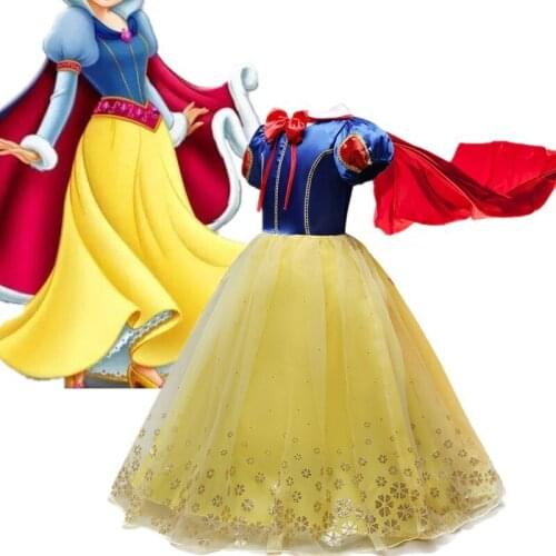 Fancy Dress Christmas Girls Dress Cosplay Princess Costume Snow Halloween Dress up Kid Costume Dresses 4-10 Years Vestidos