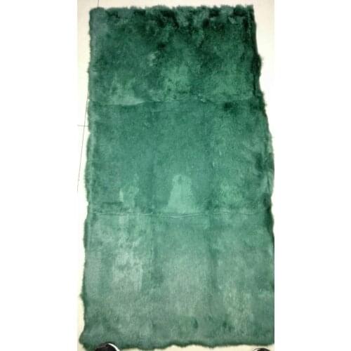 Genuine Dyed green plate rabbit fur 50CM*110CM piece
