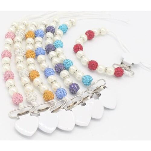 New Baby Pacifier Clip Chain Crystal Pacifier Chain Baby Molar Toy Maternal And Infant Feeding Supplies Pacifier Clip