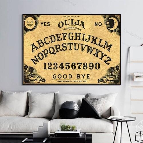 Ouija Board Posters Wall Art Good Bye Canvas Painting Posters and Prints Home Decor Pictures for Bedroom Living Room