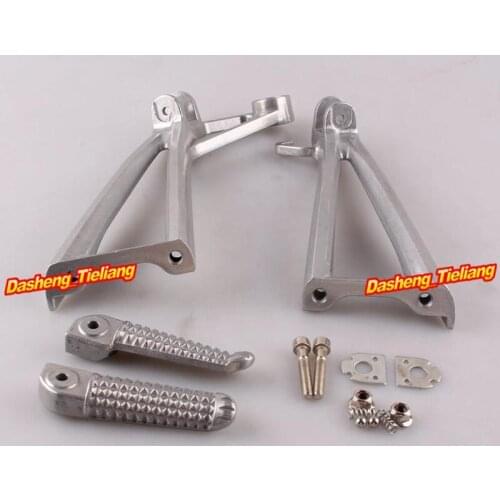 Aluminum Alloy Passenger Rear Foot Pegs Footrest Brackets for Yamaha 03-05 R6 03-08 R6S, Motorcycle Spare Parts Accessory