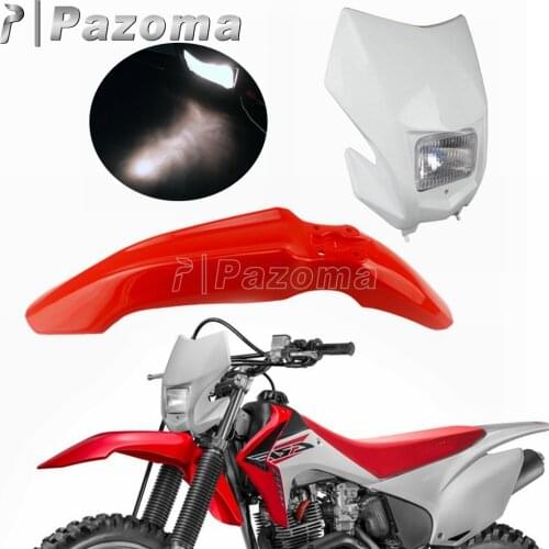 Motorcycle Front Fender Headlight Fairing For Honda CRF230F CRF 230F CRF150F CRF 150F 2015-2019 Dirt Pit Bike Enduro Motocross