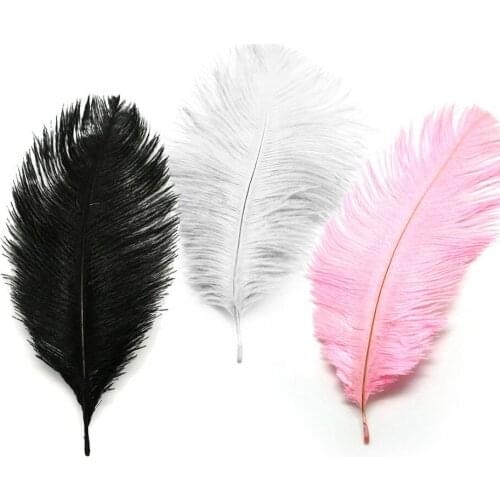 10Pcs Wedding Feathers Crafts DIY Natural Ostrich Feather Plume Party Christmas Home Decor Colored Feathers 15-30cm Accessories