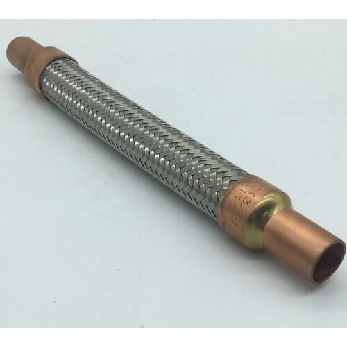 3/4" weaved stainless steel tube can compensate small thermal expansion of the piping of compressor discharge & suction
