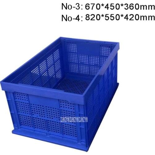 Industrial Foldable Basket PP Plastic Large Storage Basket Box Shelve Case Container Multifunctional Turnover Box No-3/No-4