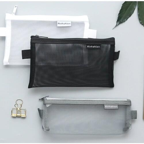 Transparent Clear File Folder Zipper Pencil Pouch Pencil Bag School Supplies Stationary