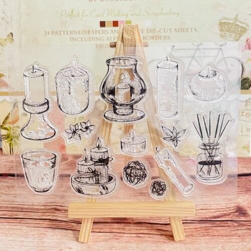 Candle bottle Clear Stamp Transparent Silicone Stamp Seal Sheet For Scrapbooking Photo Album Decoration