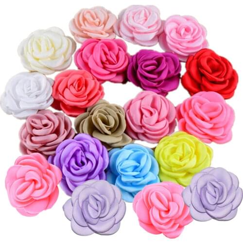 400pcs/lot baked burn satin rosette artificial flowers articial hand made apparel hair accessories Fashion DIY goods MH31