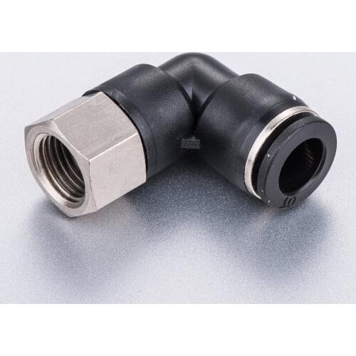 PLF" Hose OD 4-12mm - Internal Thread M5'' 1/8'' 1/4'' 3/8'' 1/2'' Pneumatic Female Elbow Connector Tube Air Push In Fitting