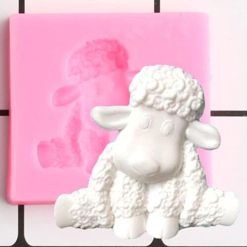3D Sheep Silicone Mold Animals Fondant Chocolate Gumpaste Molds DIY Baby Birthday Cake Decorating Tools Polymer Clay Candy Mould