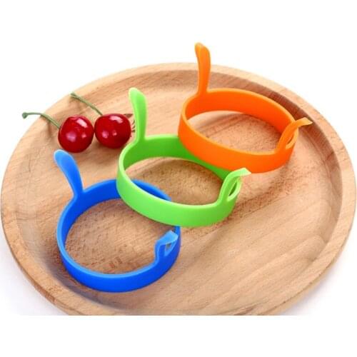 Silicone Fried Egg Molds Nonstick Two Handles Anti-Slip Design Creative Round Ring Mold Kitchen Accessiories