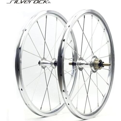 SILVEROCK Wheelset 16 1 3/8" 349 1-3 Speed Kinlin Rim for 3sixty Brompton Folding Bike Wheels