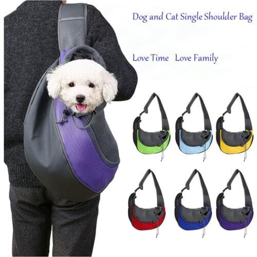 Small Dog and Cat Bag Pet Puppy Carrier S/L Outdoor Travel Dog Shoulder Bag Mesh Oxford Single Comfort Sling Handbag Tote Pouch