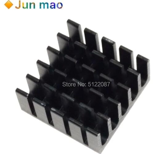 10pcs Heatsink Cooling Fin Aluminum Radiator Cooler Heat Sink for IC Chip LED 22*22*10mm Black 22X22X10mm LED Radiator 22*22*10