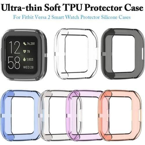 Ultra-thin Soft TPU Protector Case Cover Protective Shell For Fitbit Versa 2 Smart Watch Protector Silicone Cases