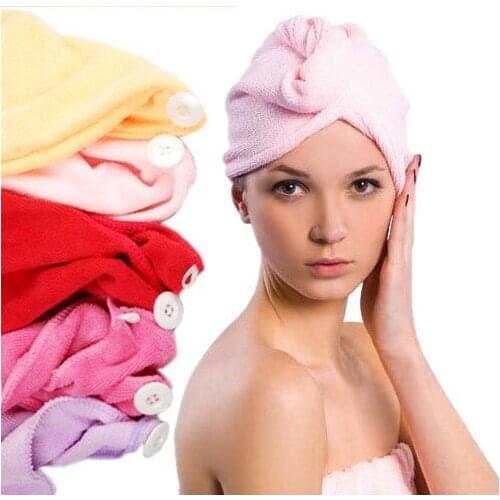 Microfiber dry hair absorbent towel bamboo for bathrobe use