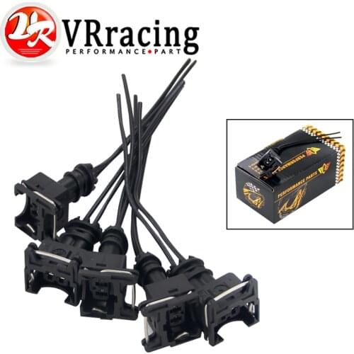 VR - 5PCS /SET INJECTOR DYNAMICS EV1 Pigtail Clip Connector Fuel Injector Connectors For many cars EV1 Injector Plug FIC14