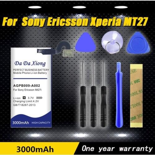 High quality 3000mAh AGPB009-A002 Li-ion Phone Battery for Sony Ericsson Xperia MT27 MT27i Phone battery