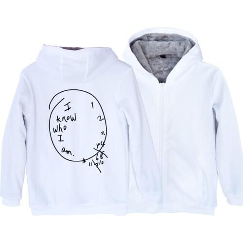 Woman Girl Parkas Full Zip Coat I Know Who I am Wall Clock TV Series Hannibal Lector Plus Velvet Autumn Winter ZIIART