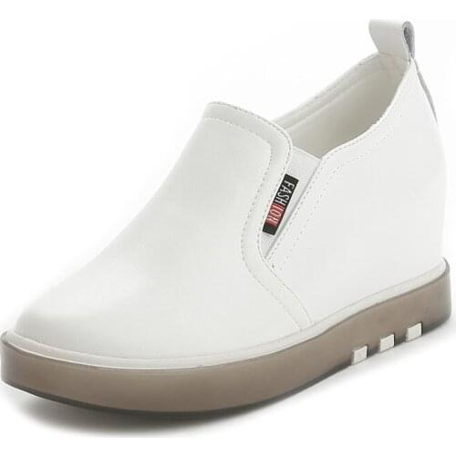 2021 Krasovki Fashion Shoes Walking Height Increasing Women Loafers Lady Casual Shoes PlatForm Hot Sale women wedge shoes