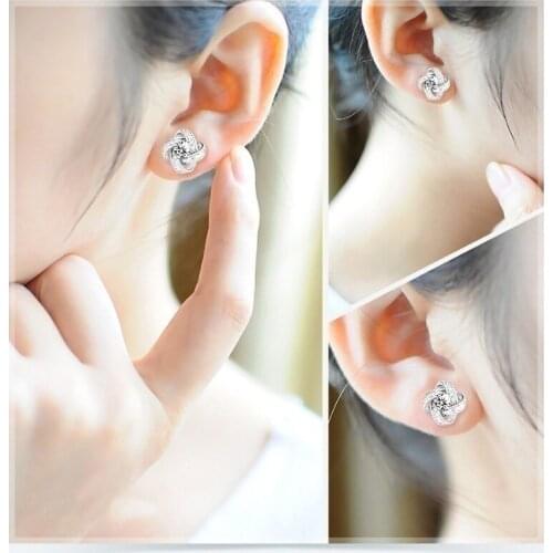 NEW SALE European Fashion Jewelry Original Crystal from Swarovskis Retro micro studded with zircon Woman earrings studs