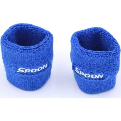 1pair spoon sport Reservoir Brake Clutch Oil Tank Cap Sock Car Styling