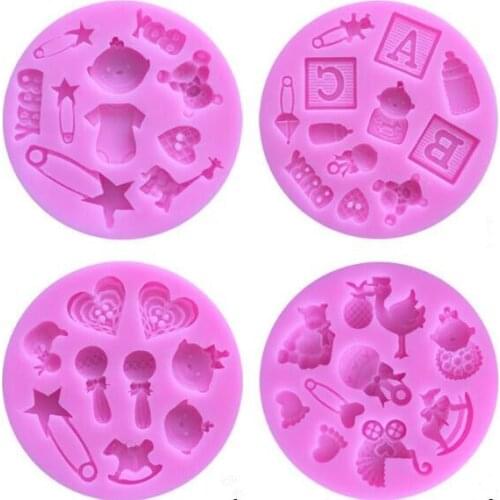1PC Silicone Mold Baby Theme Carriage Baking Pan Cake Decorating Tools Chocolate Soap Mold Cake Stencils Kitchen Tools LB 454