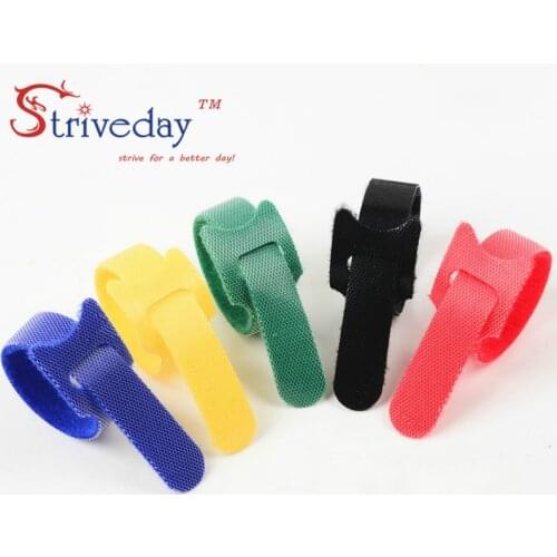 100 pcs 5 Colors can choose Magic tape wiring harness/tapes Cable ties/nylon Tie cord Computer cable Earphone Winder Cable tie