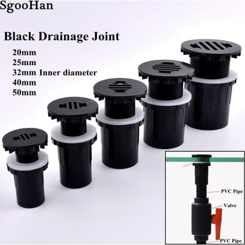 2~20pcs I.D 20~50mm PVC Pipe Aquarium Fish Tank Straight Drainage Connectors Home DIY Water Tank Inlet Outlet Supply Tube Joint