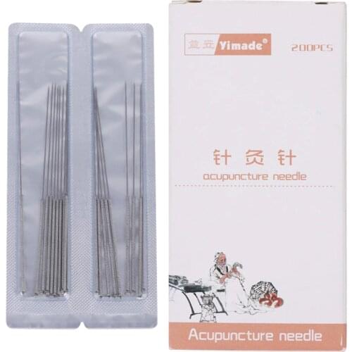 200 pieces/box Acupuncture Disposable Needle applicators for massage medicine acupuncture Silver needle
