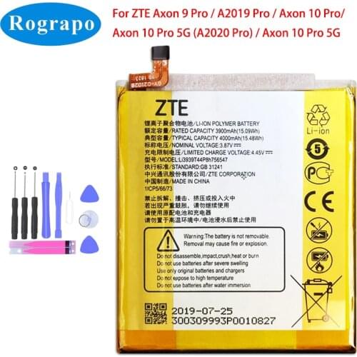 New Original Li3939T44P8h756547 Battery For ZTE A2019 Pro AXON 9 Pro A2020 A2020N2 Axon 10 Pro 5G Mobile Phone