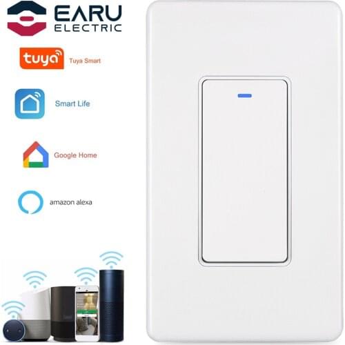 US WiFi Stair Switch 2 Way Control Switch Smart Timer Light Wall Switch Push Button Switch Smart Life Tuya Remote Control Alexa