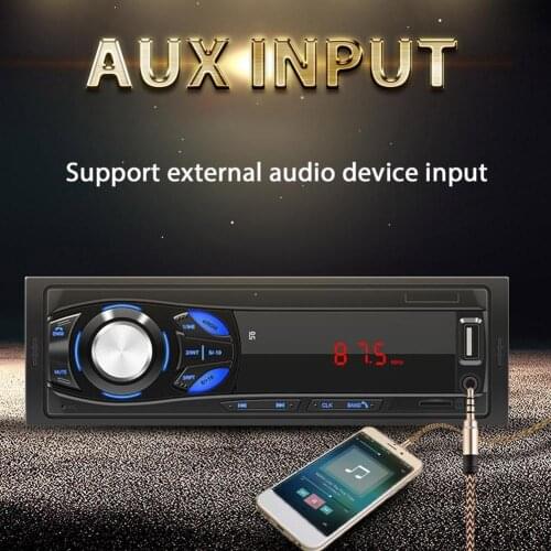 Car Stereo Receiver 1DIN In-Dash Car Radios 12V Bluetooth Autoradio MP3 Player Recorder FM Transmitter With Remote Controller