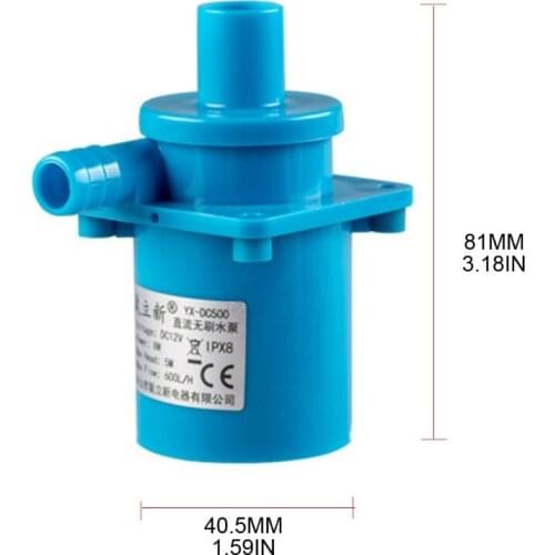 12V 24V DC Mini Brushless Water Pump Solar Power Quiet Pump Fountain Motor Aquarium Rockery Fountain W3JE