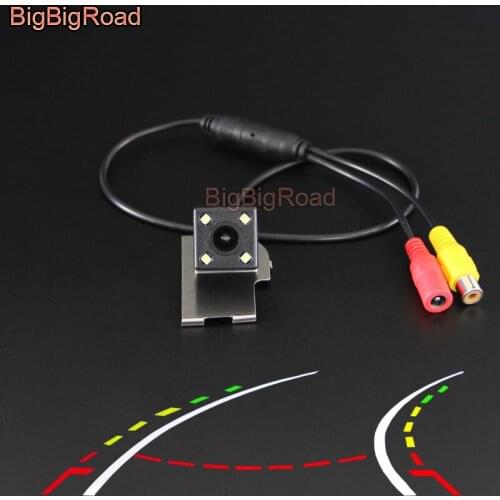 BigBigRoad Car Intelligent Dynamic Track Rear View Parking Camera For Honda URV Civic Avancier CRV CR-V 2016 2017 Night Vision
