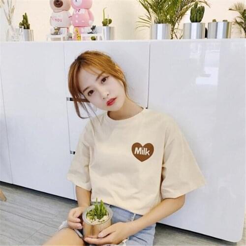 Bigsweety 2020 Fashion Summer New Arrival O-Neck Literary Korean Casual Student Loose Short Sleeves Women T-Shirt M-XXL