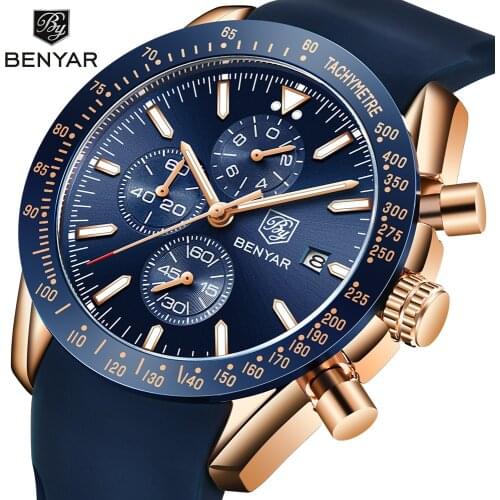 2021 New Fashion Mens Watch Leather Strap Top Brand Luxury Waterproof Sports Chronograph Quartz Mens Relogio Masculino