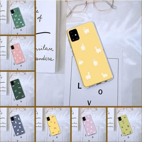 Back Cover For Samsung Galaxy A40 A30 A20 A10 Yellow Dog Pink Cat Soft Silicone Phone Case For Samsung Galaxy A50 A60 A70 A80
