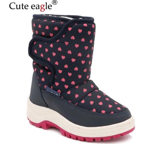 Toddler Kids Snow Boots Warm Winter Felt Boots Fashion Plush Shoes Outdoor Rubber Sneakers For Cute Girls Martin Boots 2018 New