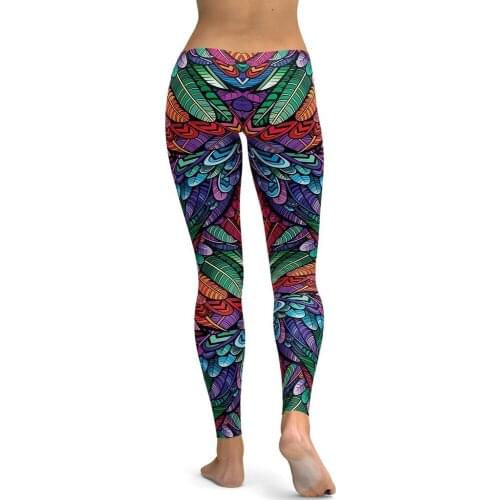 Scrunch Leggings Leaf Stitching Elastic Pants For Women Fitness Trousers Gym Girl Sports Clothing Slimming Tights Leggins S~2XL