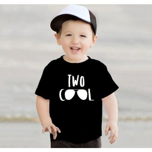 2 Year Old Kid Birthday Tshirt Two Cool Print Funny Toddler Boys Girls Short Sleeve Party T-shirt Children Cute T Shirt Clothes