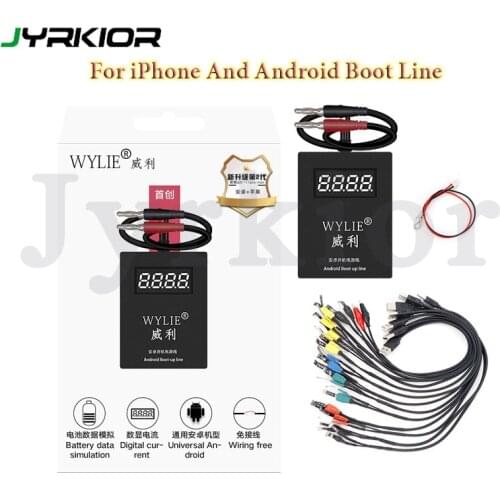 WYLIE For iPhone Huawei Xiaomi Samsung OPPO Motherboard Maintenance Boot Line Phone Power ON/OFF Testing Cable