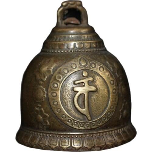 China old Beijing old goods Tibetan pure copper rattle