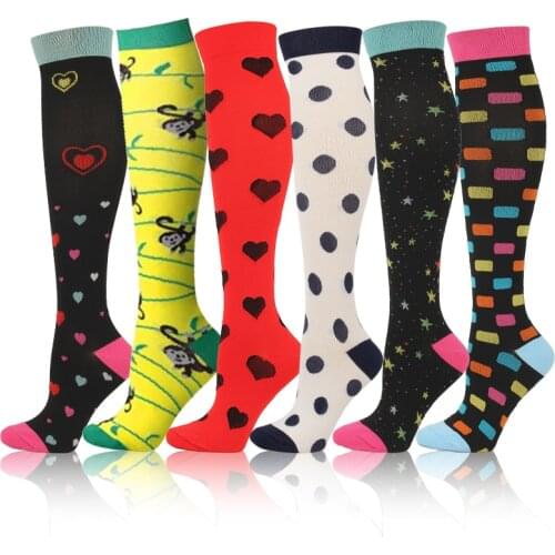 Compression Socks Varicose Veins Socks Soccer Stockings Fit Edema, Diabete Unisex Outdoor Running Cycling Pressure Stockings