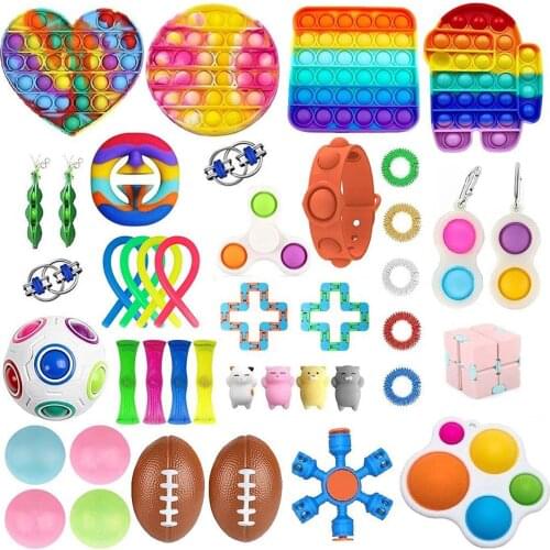 Hot!!! Fidget Toys Pack Antistress Decompression Toy Antistress Simple Dimple Hand Stress Relief It Toy For Kids Adults Gift