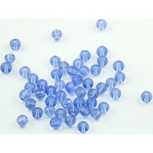 Lt Sapphire 4-10mm Glass Smooth Ball Beads Crystal Chandelier For Birthday Party Mariage Wedding Decoration Crystal DIY