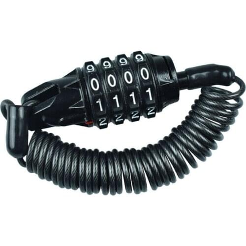 Motorcycle Helmet Lock Telescopic Cable Anti-theft 4 Digit Password Combination Lock Helmet Lock Cable Helmet Accessories