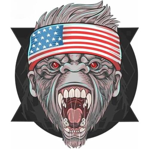 Car Stickers Gorilla Motorcycle Material Decal Fashion Decals Creative Occlusion Scratch JDM SUV High Quality KK Vinyl PVC