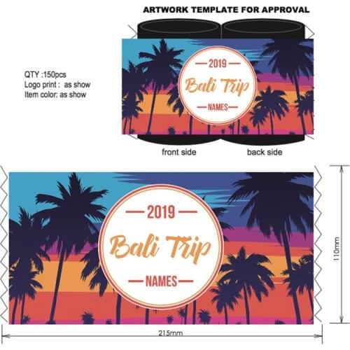 150pcs Personalise Your Design Cheap Stubby Holder Bucks Day Printed Stubby Holders Australia Wedding Gift Neoprene Can Cooler